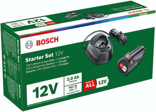 Bosch Battery Set Lithium Capacity 1.5Ah 12V with Charger