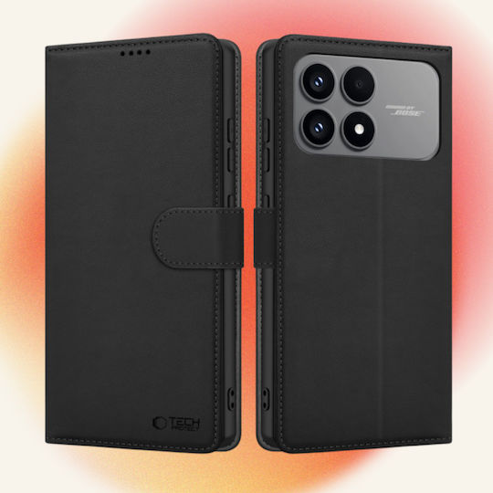 Tech-Protect Brieftasche Synthetisches Leder / Silikon Schwarz (Xiaomi Poco F8 Pro)