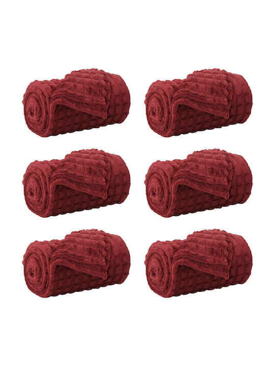 vidaXL Ριχτάρι Πολυθρόνας Fleece 240x220εκ. Βεραμάν Κόκκινο