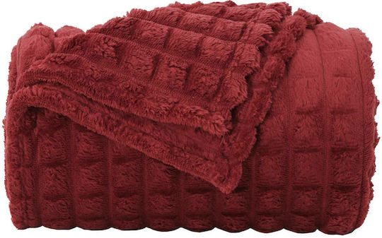 vidaXL Armchair Throw Fleece 240x220cm Turquoise Red