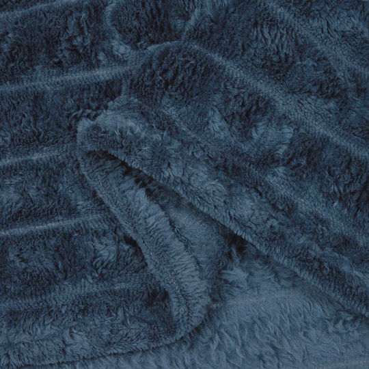 vidaXL Decken & Couchdecken Sesselüberwurf Fleece 150x130cm Dunkelblau