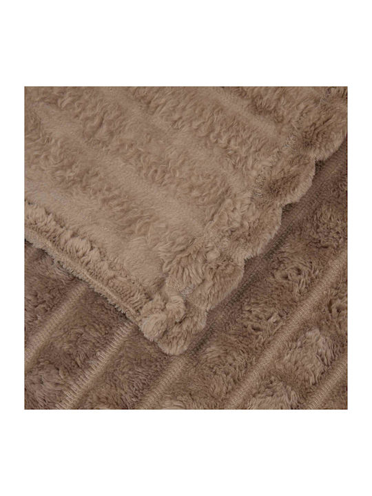 vidaXL Ριχτάρι Πολυθρόνας Fleece 240x220εκ. Καμηλοπάρδαλη
