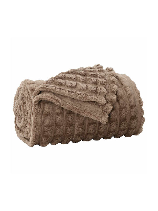vidaXL Ριχτάρι Πολυθρόνας Fleece 240x220εκ. Καμηλοπάρδαλη