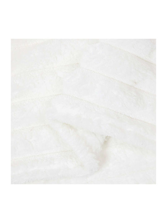 vidaXL Ριχτάρι Πολυθρόνας Fleece 150x130εκ. Λευκό