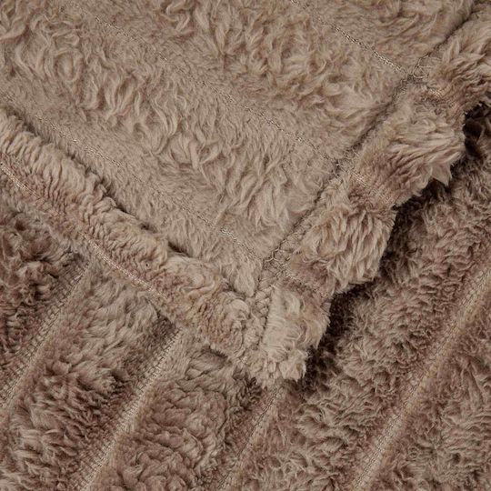 vidaXL Ριχτάρι Πολυθρόνας Fleece 200x150εκ. Καμηλοπάρδαλη