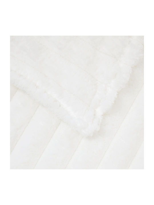 vidaXL Ριχτάρι Πολυθρόνας Fleece 150x130εκ. Λευκό
