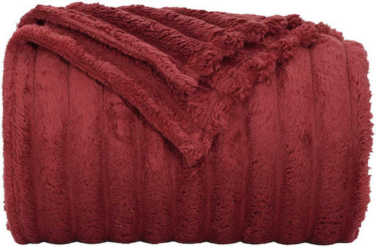 vidaXL Armchair Throw Fleece 150x130cm Turquoise Red