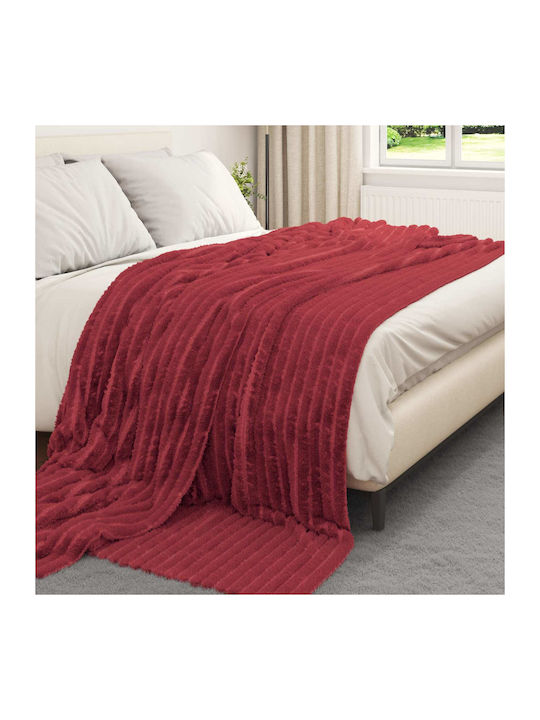 vidaXL vidaXL Sofa Throw Fleece 270x240cm Turquoise Red