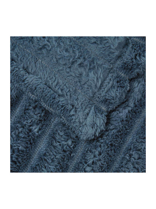 vidaXL Decken & Couchdecken Sesselüberwurf Fleece 150x130cm Dunkelblau