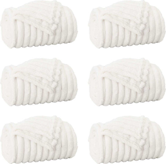 vidaXL Armchair Throw Fleece 200x150cm White