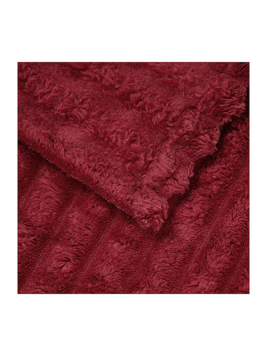 vidaXL Ριχτάρι Πολυθρόνας Fleece 200x150εκ. Βεραμάν Κόκκινο