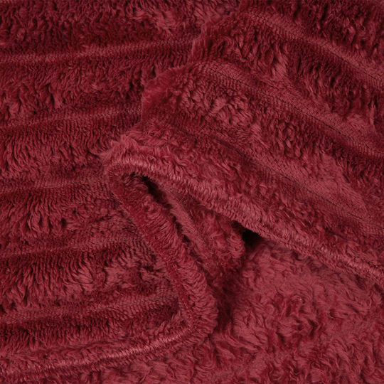 vidaXL Ριχτάρι Πολυθρόνας Fleece 200x150εκ. Βεραμάν Κόκκινο