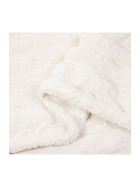 vidaXL Ριχτάρι Πολυθρόνας Fleece 240x220εκ. Κρεμ 42016899