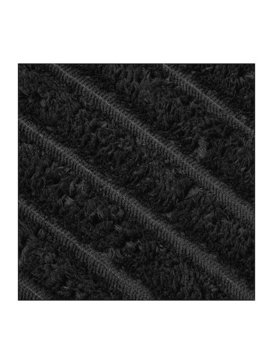 vidaXL Ριχτάρι Πολυθρόνας Fleece 150x130εκ. Μαύρο