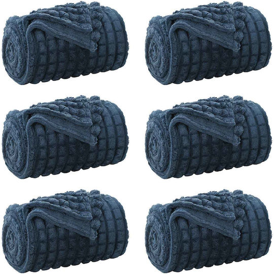 vidaXL Throws & Couch Blankets Armchair Throw Fleece 240x220cm Dark Blue