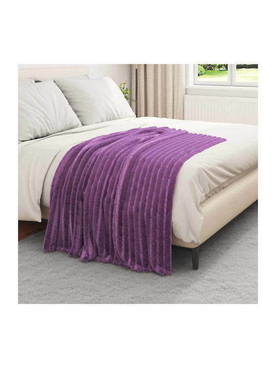 vidaXL Ριχτάρι Πολυθρόνας Fleece 150x130εκ. Μοβ 42016901