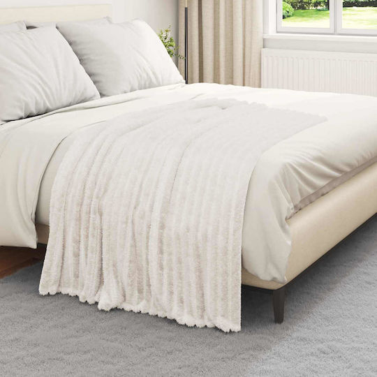 vidaXL Cuvertură Pentru Canapea De Fotoliu Polar Fleece 150x130cm Crem