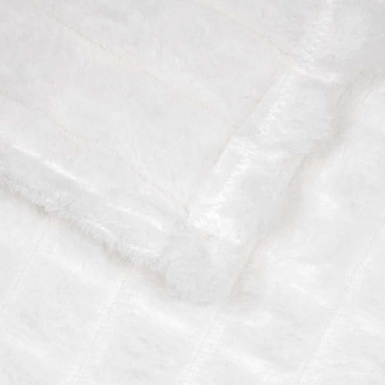 vidaXL Ριχτάρι Πολυθρόνας Fleece 240x220εκ. Λευκό