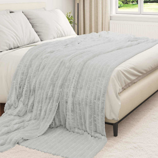 vidaXL Decken & Couchdecken Sesselüberwurf Fleece 240x220cm Grau