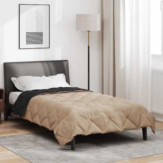 vidaXL Κουβέρτα Υπέρδιπλη 220x135εκ. Μαύρο, Ταμπά