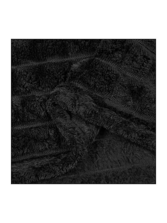 vidaXL Fleece Decke Doppel 200x150cm Schwarz