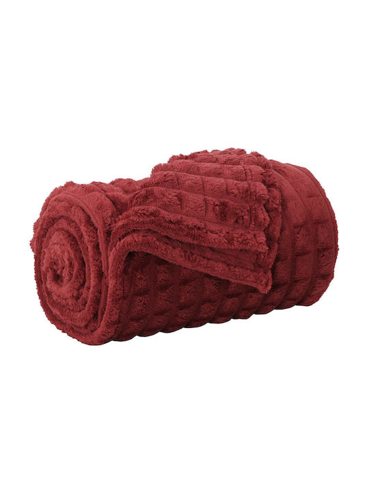 vidaXL Fleece Decke Übergröße 240x220cm Türkis, Rot