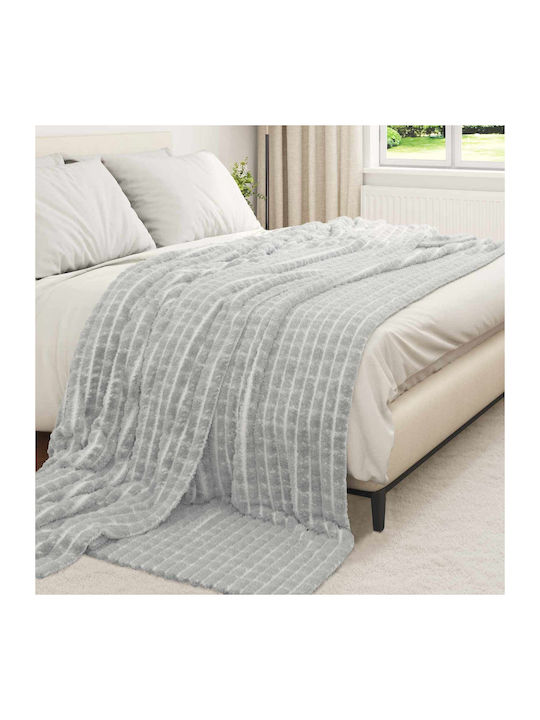 vidaXL Fleece Decke Übergröße 240x220cm Grau