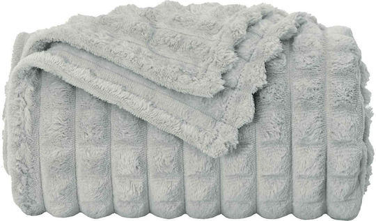 vidaXL Κουβέρτα Fleece Υπέρδιπλη 240x220εκ. Γκρι