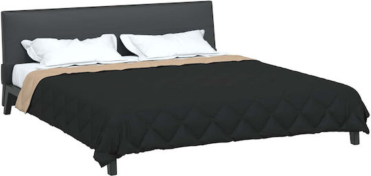 vidaXL Husă de Pilotă Super Dublă 220x200 Black, Tan