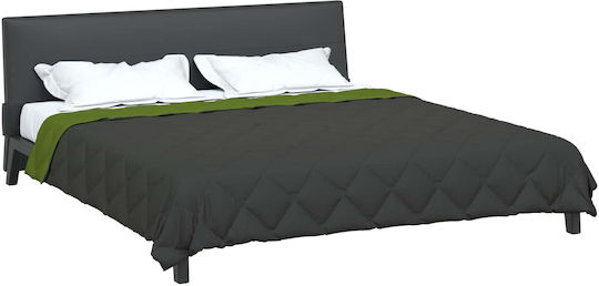 vidaXL Duvet Cover Super King 240x200 Green Charcoal