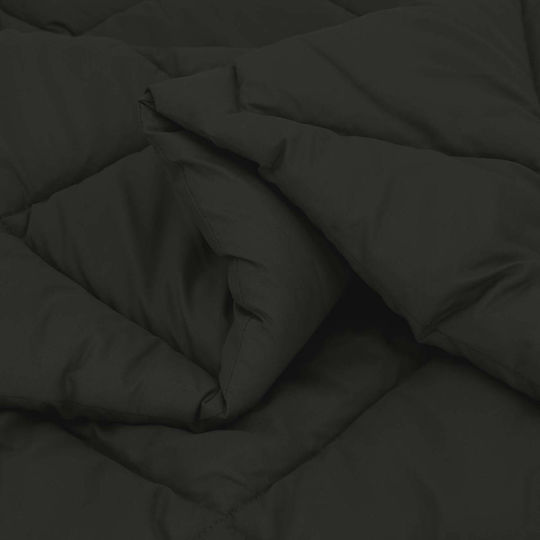 vidaXL Duvet Cover Single 135x200 Black Velvet-Black Metal