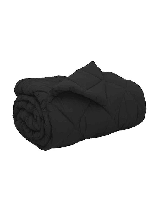 vidaXL Плик за Завивка Единичен 135x200 Черно