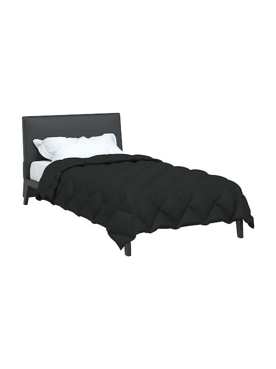 vidaXL Плик за Завивка Единичен 135x200 Черно