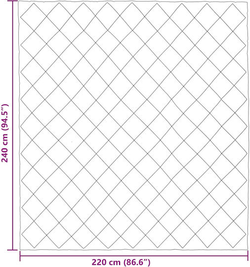 vidaXL Duvet Cover Queen 220x240 Anthracite, Tan