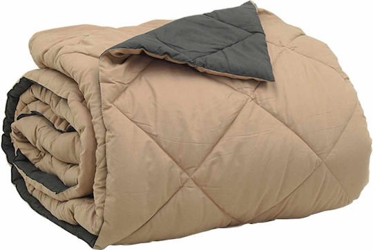 vidaXL Duvet Cover Queen 220x240 Anthracite, Tan