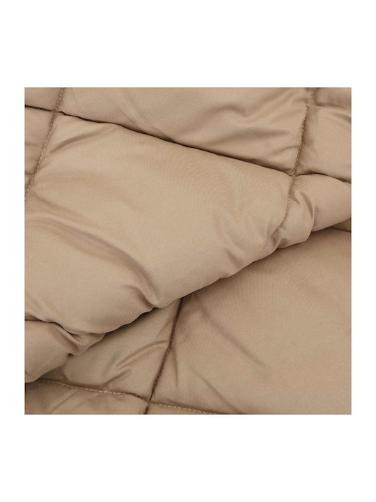 vidaXL Плик за Завивка Единичен 135x220 Taupe #