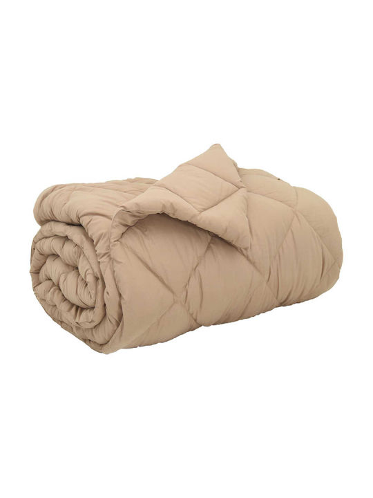 vidaXL Плик за Завивка Двоен 200x155 Taupe #