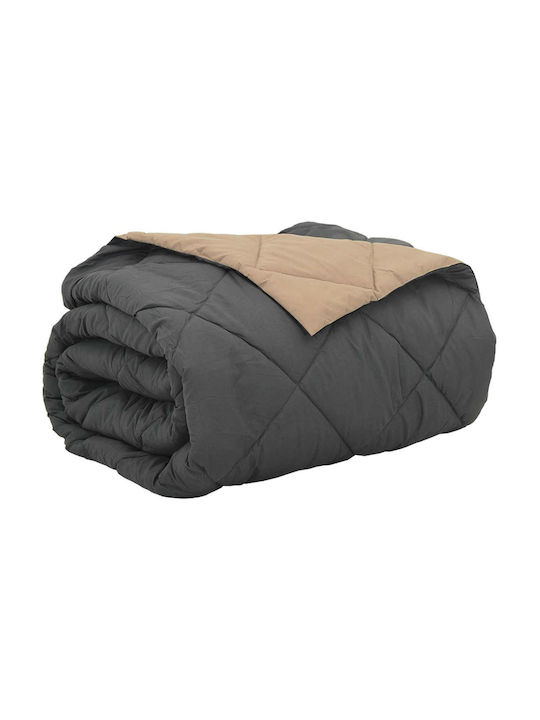 vidaXL Плик за Завивка Двоен 200x200 Anthracite, Tan