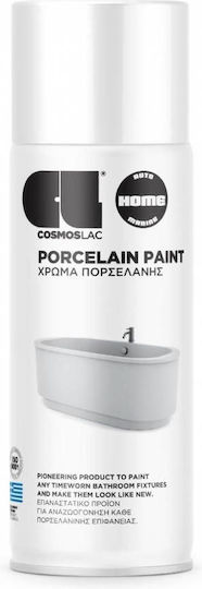 Cosmos Lac Spray Paint Porcelain Paint with Shiny Effect White 400ml