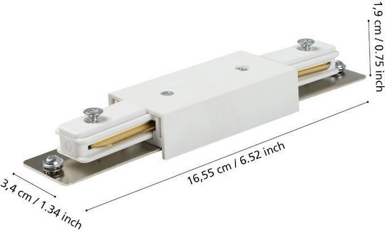 Eglo Conector Șină pentru Corpuri de Iluminat Alb 99738