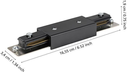 Eglo Conector Șină pentru Corpuri de Iluminat Negru 99746