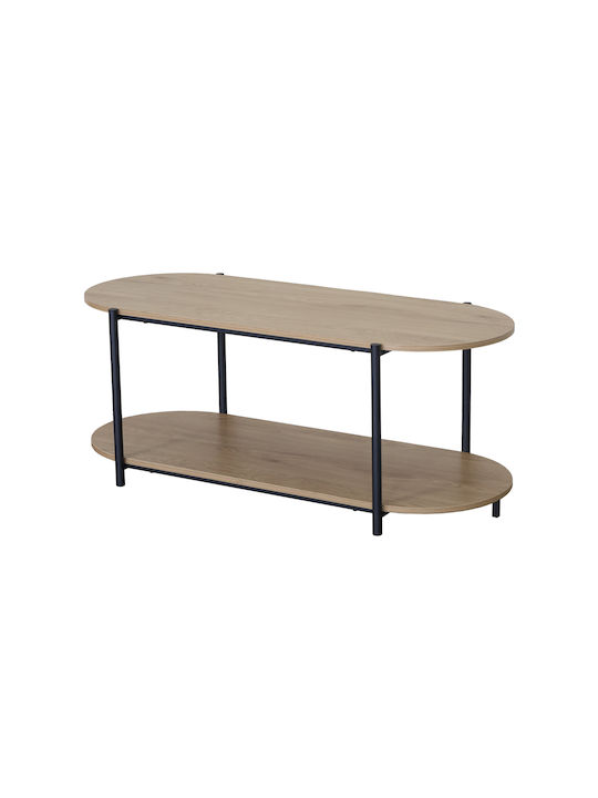 Oval Central Coffee Table Rodos Wooden Sonoma M115xP50xH45.1cm