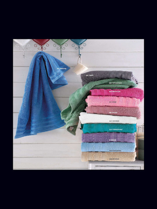 Rythmos Facecloth Lagoon 50x90cm 10 Gold Weight 470gr/m²