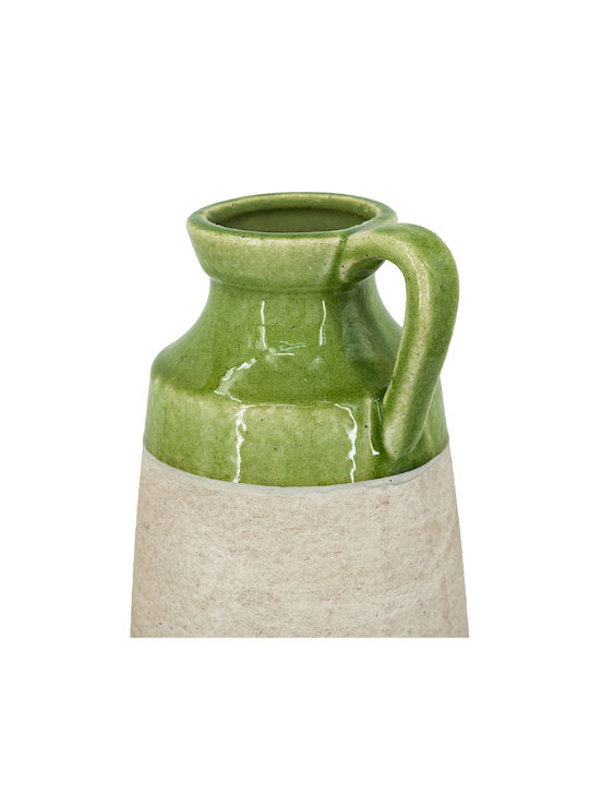 Artekko Candia Vază Ceramică Verde Bej 15.5x14.5x30 Cm