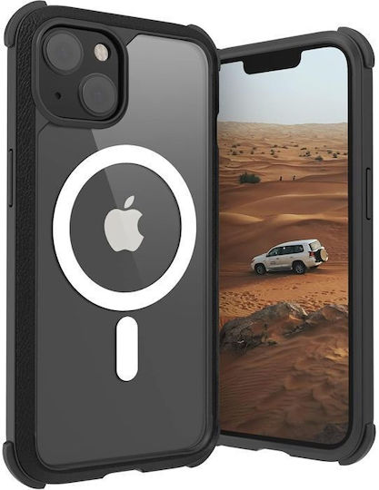 Mageasy Odyssey M Back Cover Δερμάτινο / Σιλικόνης Μαύρο (iPhone 14)