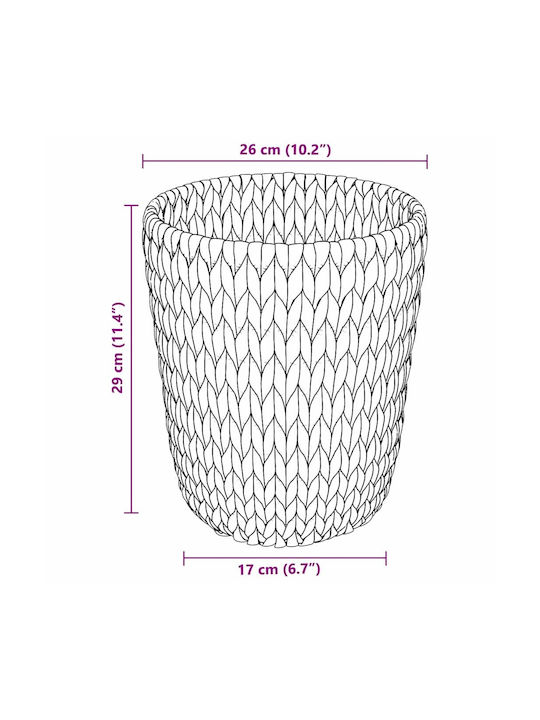 vidaXL Waste Bin Waste Plastic Brown 25x25x28.5cm 2pcs