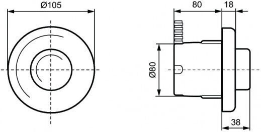 Ideal Standard Septa Pro Flush Plate Dual Flush
