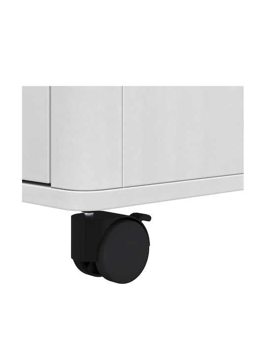 vidaXL Ραφιέρα Κουζίνας Ξύλινη 3 Θέσεων Λευκή 72.5x45x80cm