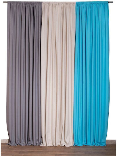 Viopros Curtain with Pencil Pleat Lined 43 Red 140x270cm