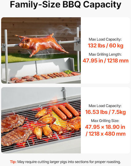Vevor Stainless steel Charcoal Grill for Lamb